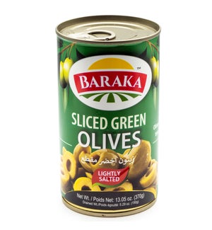 BARAKA Sliced Green Olives TIN  370g * 24